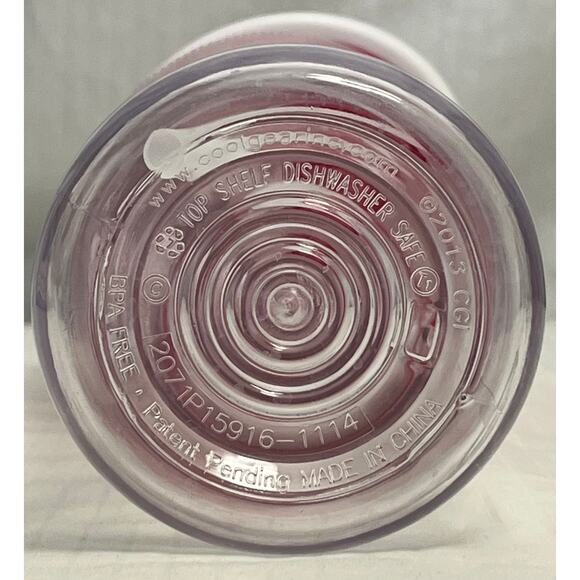 Cool Gear Clear Pink White Sip Straw Water Bottle BPA Free Top Shelf Safe 2013 - Picture 8 of 8